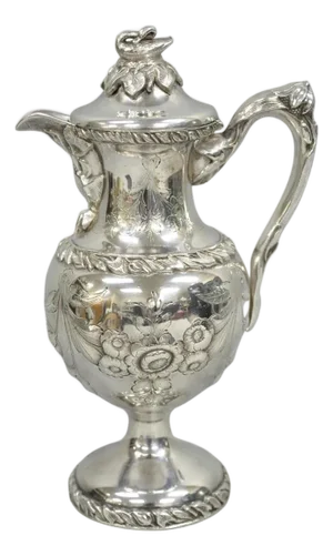 Antique Art Nouveau Rogers Smith Silver Plated Swan Coffee Creamer Small Tea Pot