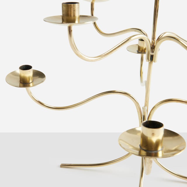 Mid-Century Modern Polished Brass Candelabra by Josef Frank for Svenskt Tenn For Sale - Image 3 of 13