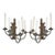 Gold Pair of Spanish Mid-Century Gilt Metal Five-Arm Candle Sconces, 1950s For Sale - Image 8 of 8