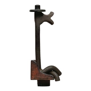 Vintage Brutalist Outsider Anthropomorphic Steel Sculpture For Sale