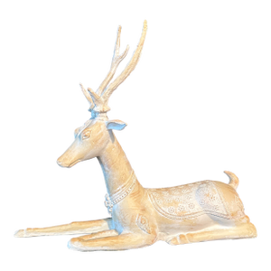 1980s Seated Deer Sculpture