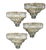 Vintage Murano Wall Sconces, 1980, Set of 4 For Sale