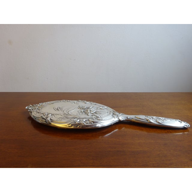 Silver Hand Mirror, 1890s For Sale - Image 14 of 18