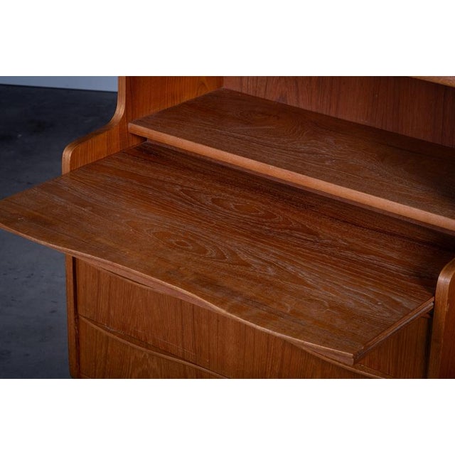 Brown Bookcase with 3 Drawers, 1960s For Sale - Image 8 of 13