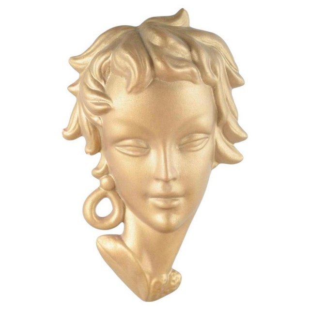Italian Terracotta Female Head Wall Relief, 1950s For Sale - Image 6 of 6