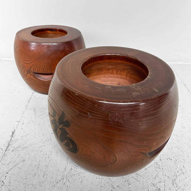 Japanese Wooden Hibachi, 1920s, Set of 2 For Sale - Image 13 of 18