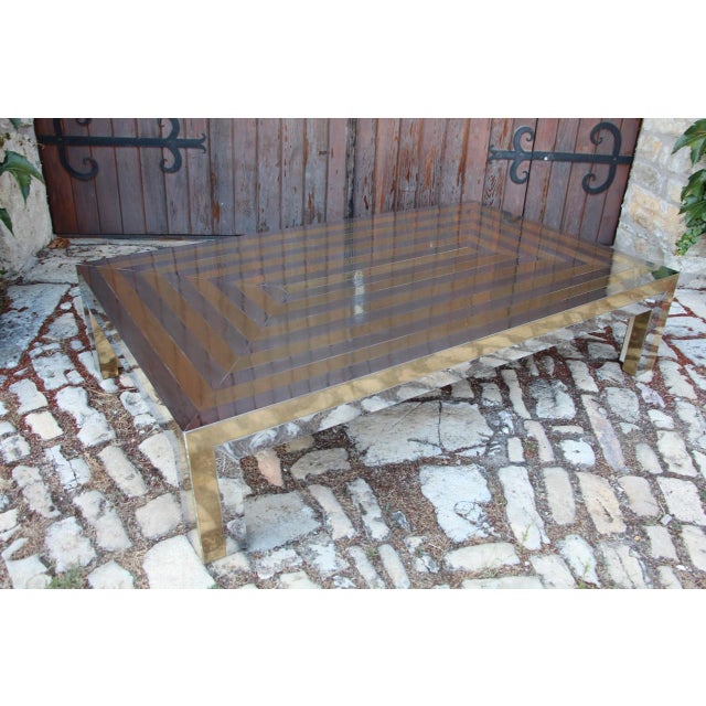 Metal Large Coffee Table by Maison Jansen, 1970s For Sale - Image 7 of 12