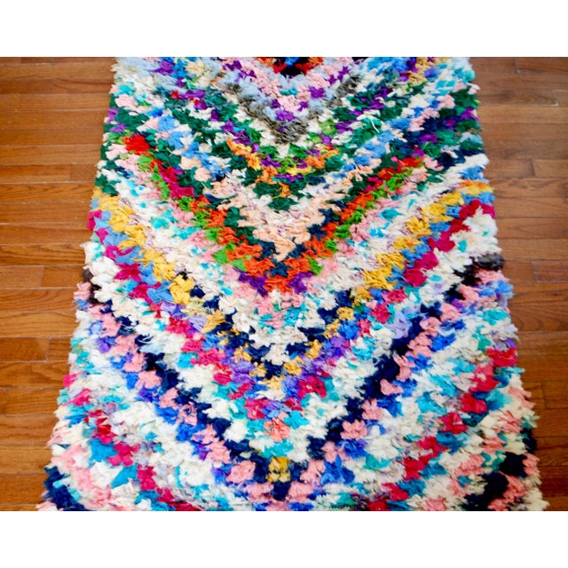 Contemporary Tribal Boucherouite Rug - 37" x 88" For Sale - Image 3 of 4