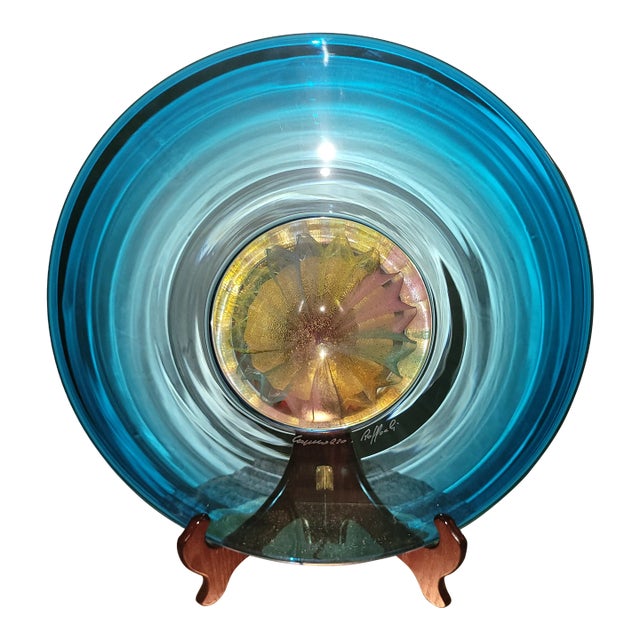 1980s Elio Raffaeli & Robert Cammozzo Disc Art Glass For Sale