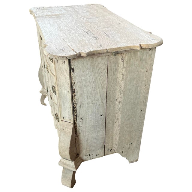 Baroque 19th Century Dutch Bleached Oak Commode / Chest of Drawers For Sale - Image 3 of 12
