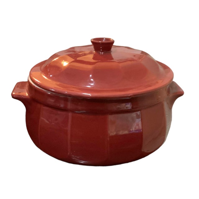 Mid-Century Modern 2000s Williams Sonoma Emile Henry Brick Red Dutch Oven For Sale - Image 3 of 6
