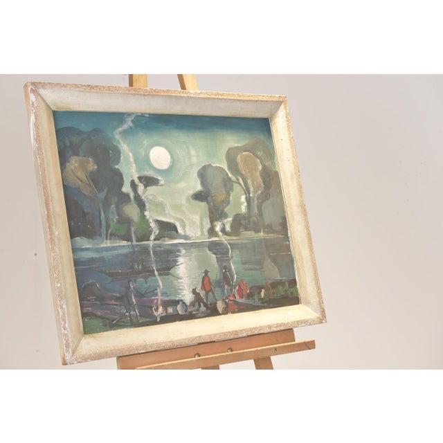 1940s Oil Painting, Indochina, Bruno Bernitz, 1948 For Sale - Image 5 of 13