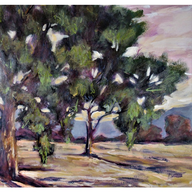 Artist: Sandra Phipps MacDiarmid (American, born 1937) Title: Oak Trees #1 Year: Circa 1990 Medium: Acrylic on paper...