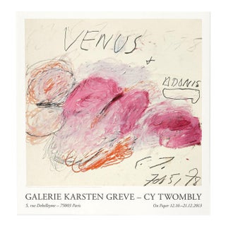 Cy Twombly Venus + Adonis on Paper Poster For Sale