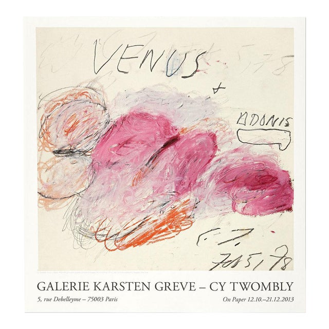 Cy Twombly Venus + Adonis on Paper Poster For Sale