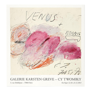 Cy Twombly Venus + Adonis on Paper Poster