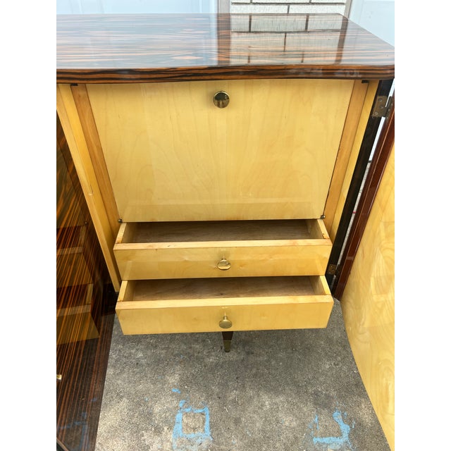 A Unique French Art Deco Macassar Ebony Sideboard 1940's For Sale - Image 10 of 12