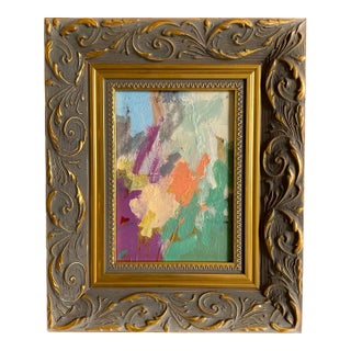 "Afternoon Glow" 2026 Mini Painting With Vintage Frame by Jessalin Beutler For Sale