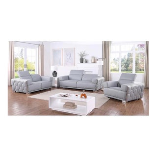 Casa Milano Hexor Light Blue 3-Piece Living Room Set For Sale