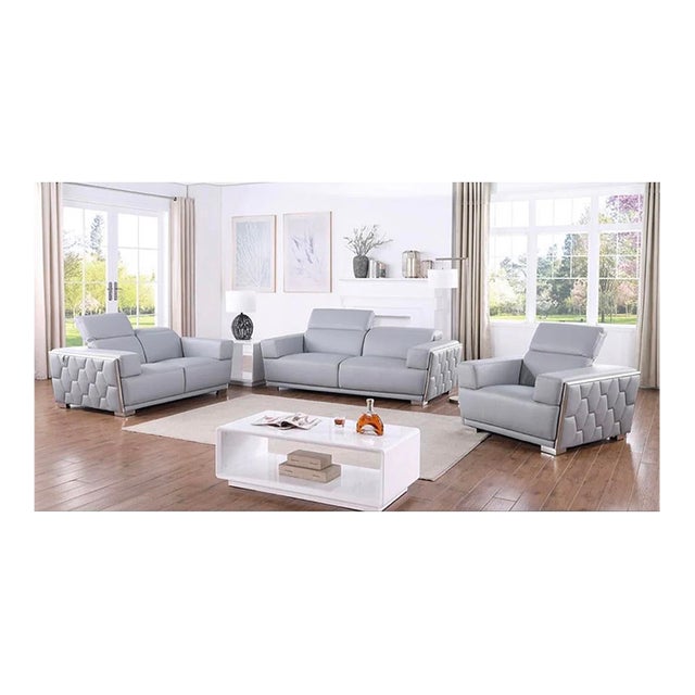 Casa Milano Hexor Light Blue 3-Piece Living Room Set For Sale