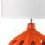 Modern 29-Inch H Ceramic Table Lamp - Orange For Sale - Image 3 of 6