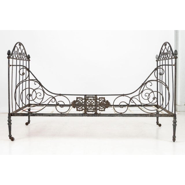 French Wrought Iron Daybed, 19th C. For Sale - Image 10 of 11