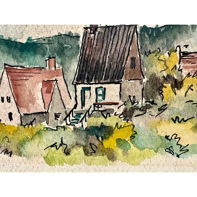 Original watercolor on paper by Henry Emil Salloch, also known as Heinz Emil Salloch, the German-born American artist and...