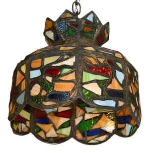 Antique Chandelier - Stained Glass