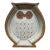 Vintage Mid-Century Owl Trinket Dish - Terracotta With White Glaze For Sale