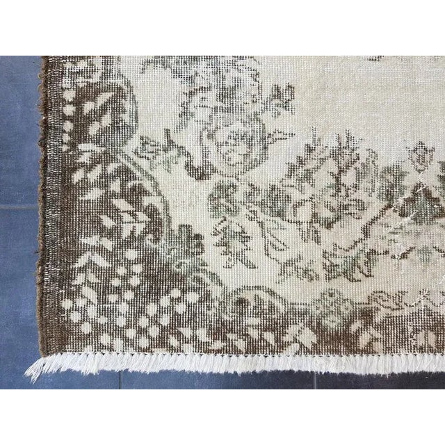 Vintage Turkish Wool Rug-3’11’x6’7" For Sale - Image 9 of 11