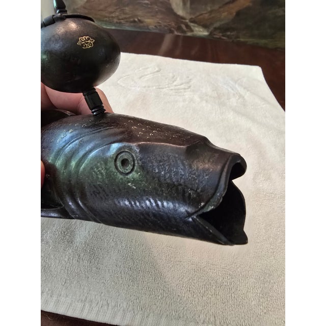 Antique 24k Gold Inlaid Asian Fish Inkwell For Sale - Image 15 of 15