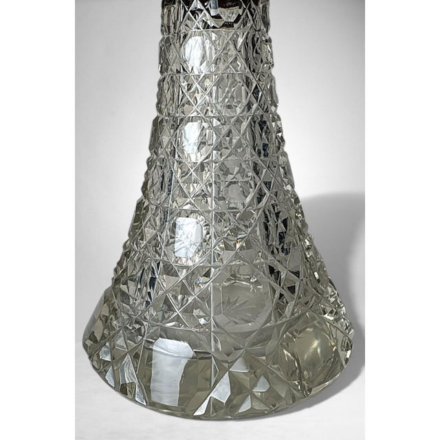 Biedermeier Large Bohemian Crystal Perfume Bottle With German Sterling Silver For Sale - Image 9 of 18