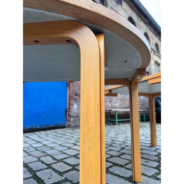 Wood Semicircular Dining Table in Grey Beech by Rud Thygesen & Johnny Sørensen for Farstrup For Sale - Image 7 of 11
