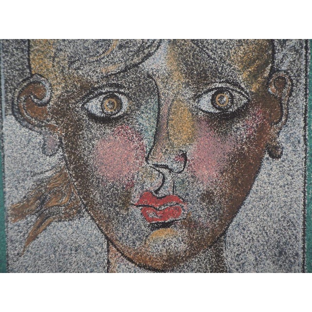 Franco Gentilini, Portrait de femme, 1978, Original Lithograph For Sale - Image 3 of 6