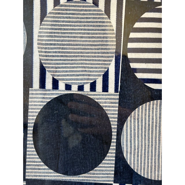 Contemporary Abstract Denim Pattern Print by Maggie Meiner For Sale - Image 4 of 4