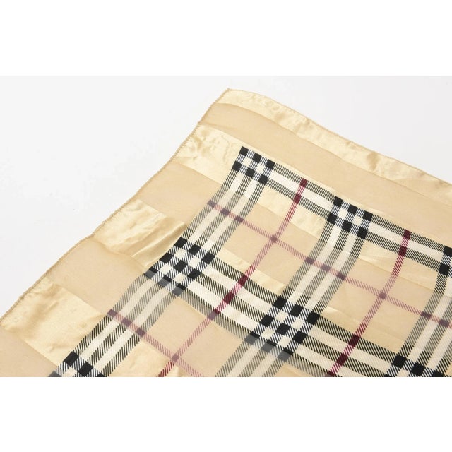 Vintage Burberry Silk Satin Scarf 1960's For Sale In Miami - Image 6 of 8