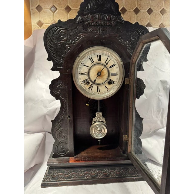 19th Century Ansonia Parlor Mantel Clock- “Layton” Model For Sale In Los Angeles - Image 6 of 10