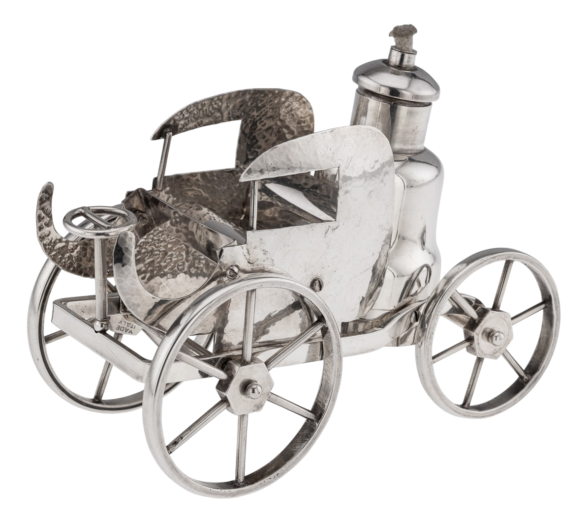 antique cigarette holder and lighter Antique 20th Century Carriage Silver Plated Table Lighter & Cigarette Holder,  1900s