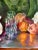 1990s Vintage Impressionist Still Life Oil Painting For Sale - Image 5 of 7