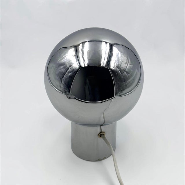 Space Age Chrome Table Lamp with Rotating Eclipse Shade, 1970s For Sale - Image 6 of 15