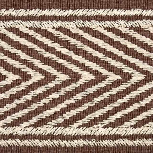 Contemporary Sample - Schumacher Nicholson Tape in Brown For Sale - Image 3 of 5