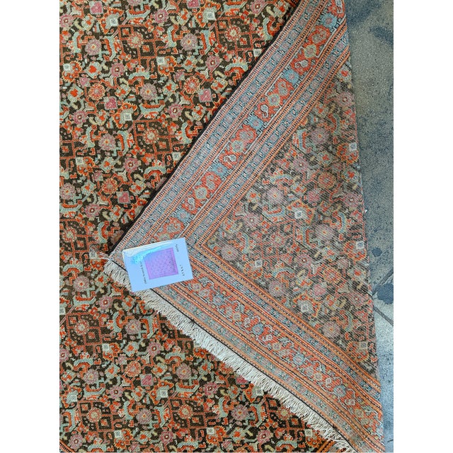Antique 1880s Senneh Kurdistan Fish Design Rug For Sale - Image 9 of 10