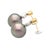 2020s Black Pearl With Fancy Yellow & White Lily Cut Diamond Drop Earrings For Sale - Image 5 of 8