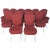 Set of Seventeen Conference or Dining Chairs in Steel and Red Wool For Sale