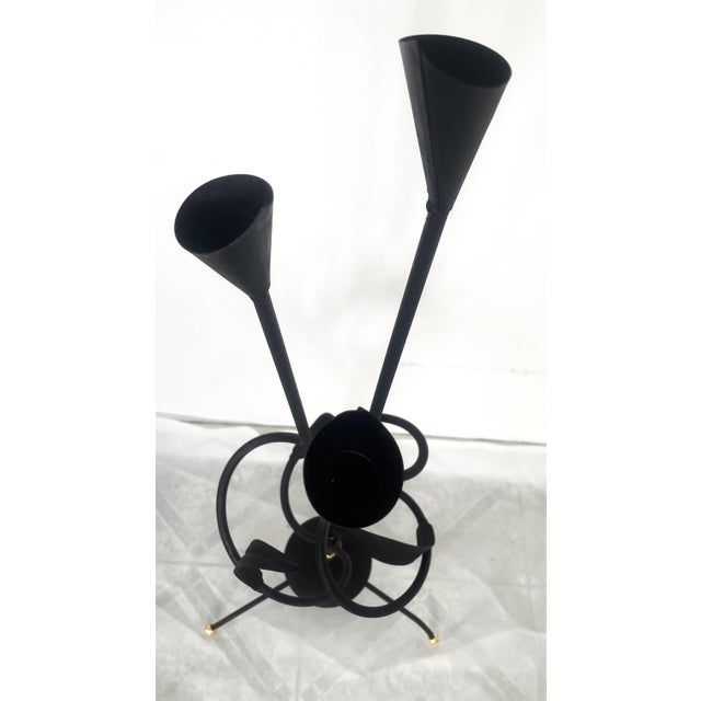 Metal Large Floor Candleholder in Metal, 1950s For Sale - Image 7 of 18