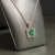 Natural Finely Faceted Quality Emerald and Diamond Pendant Necklace 18" 14k WG 2 TCW Certified $4,950 309026 Made in Italy...