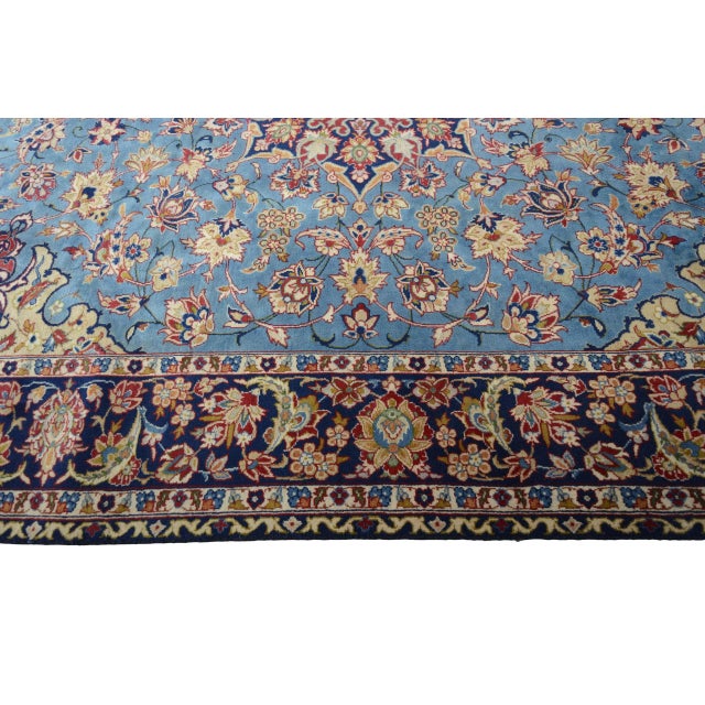 Middle Eastern Hand-Knotted Isfahan Rug For Sale - Image 9 of 14