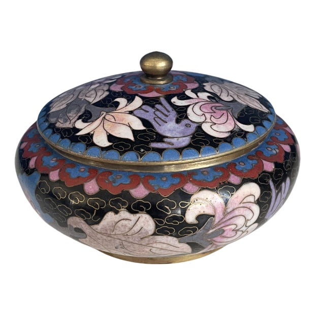 Cloisonné Asian Jewelry Box For Sale