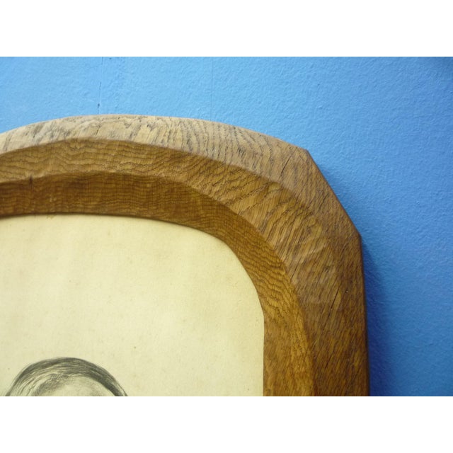 Anthroposophical Oak Picture Frame, 1920s For Sale - Image 4 of 11