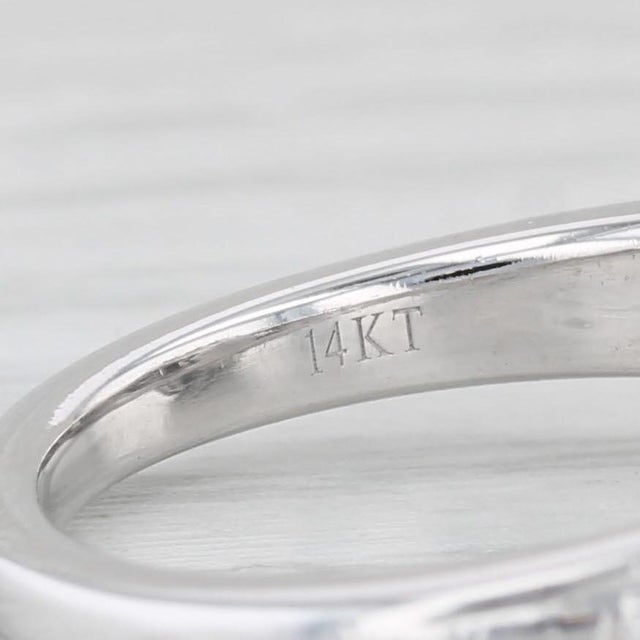 Silver Vera Wang 0.57ctw Princess Halo Diamond Engagement Ring 14k White Gold Sz 6.25 For Sale - Image 8 of 10